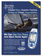 Full page magazine ad for Magellan Meridian Marine